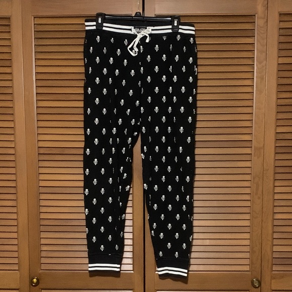 Polo Ralph Lauren Sleepwear Black Skull Lounge Pants M - Picture 1 of 5
